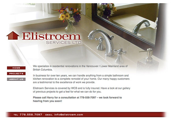 Elistroem Services website