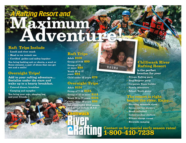 Chilliwack River Rafting Brochure